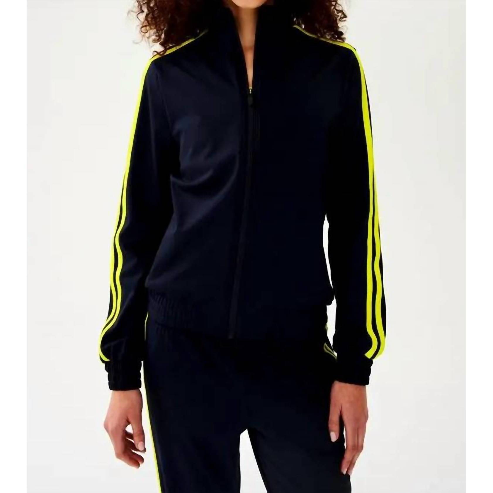New Splits59 Fox Track Jacket In Inidigo/Chartreuse